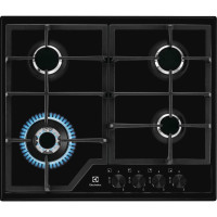 Варочная поверхность Electrolux газовая, 60см, чугун, черный