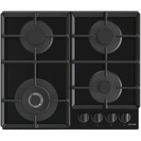 Варочная поверхность Gorenje газовая на стекле, 60см, чугун, черный