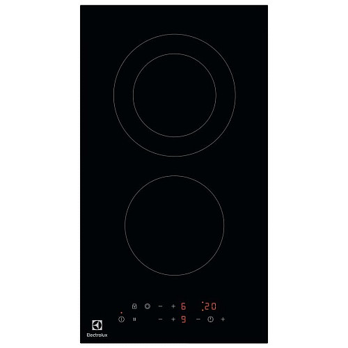 Варочная поверхность Electrolux электрическая стеклокерамическая, 30см, Домино, черный