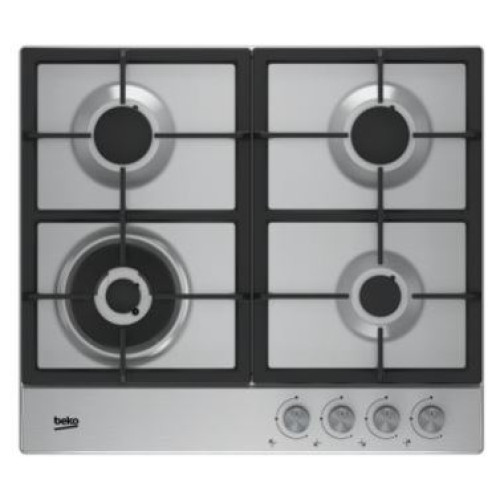 Варильна поверхня Beko газова, 60см, чавун, нерж