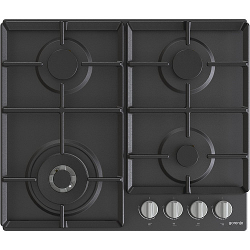 Варильна поверхня Gorenje газова, 60см, чавун, чорний