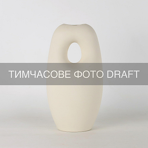 Ваза ARDESTO Midori, 12.7х10х23см, порцеляна, білий