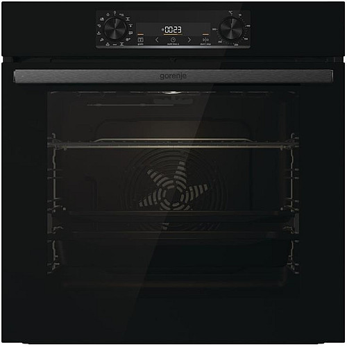 Духова шафа Gorenje електрична, 77л, A+, пара, дисплей, чорний