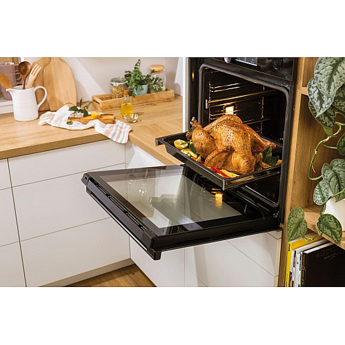 Духова шафа Gorenje електрична, 77л, A+, дисплей, макс.темп.- 300, IconLed, чорний