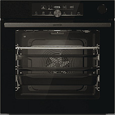 Духова шафа Gorenje електрична, 77л, A+, пара, дисплей, чорний