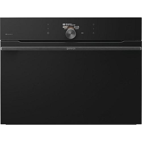 Духова шафа Gorenje електрична компактна, 50л, A+, дисплей, Wi-Fi, ф-ція мікрохвиль, чорний