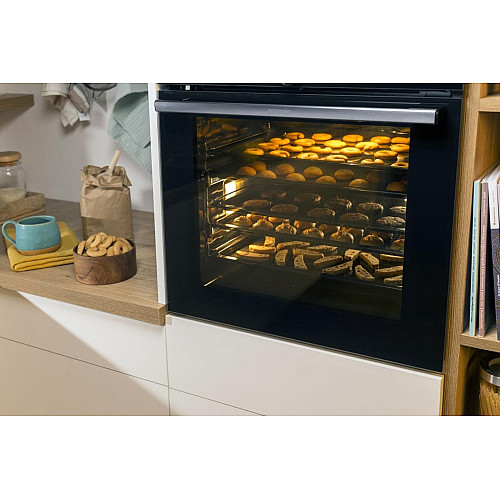 Духова шафа Gorenje електрична, 77л, A+, дисплей, макс.темп.- 300, IconLed, чорний