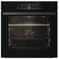 Духова шафа Gorenje електрична, 77л, A+, пара, дисплей, готування на різних рівнях, піроліз, чорний