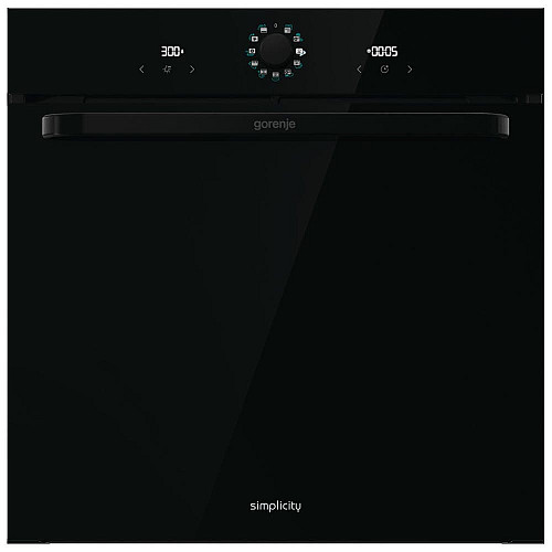 Духова шафа Gorenje електрична, 77л, A, пара, дисплей, макс.темпер.-300,  чорний