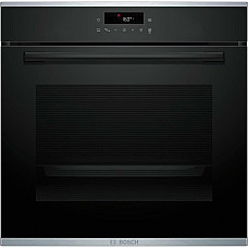 Духовой шкаф Bosch электрический, 71л, A+, дисплей, конвекция, пиролиз, телескопические направляющие, черный