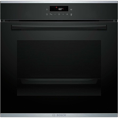 Духовой шкаф Bosch электрический, 71л, A+, дисплей, конвекция, пиролиз, телескопические направляющие, черный