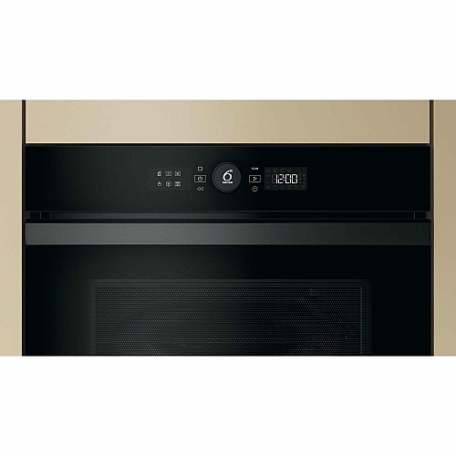 Духовой шкаф Whirlpool электрический компактный, 40л, дисплей, конвекция, ф-ция микроволн, черный