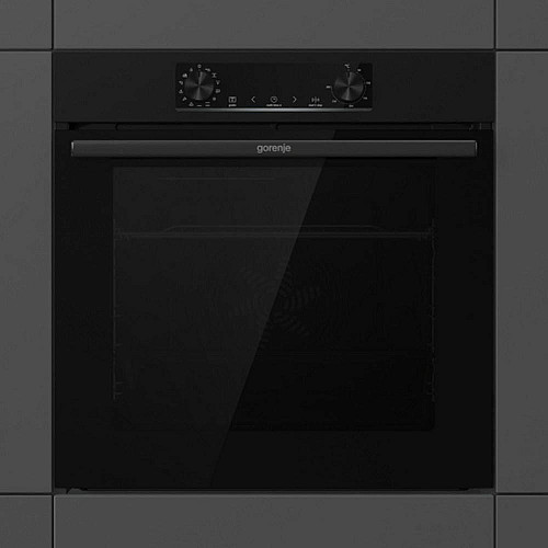 Духова шафа Gorenje електрична, 77л, A+, дисплей, IconLed, піроліз, чорний