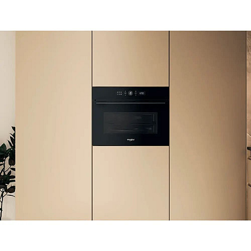 Духовой шкаф Whirlpool электрический компактный, 40л, дисплей, конвекция, ф-ция микроволн, черный