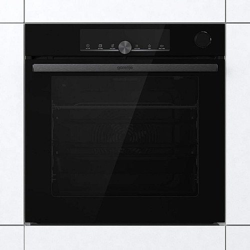 Духова шафа Gorenje електрична, 77л, A+, пара, дисплей, чорний