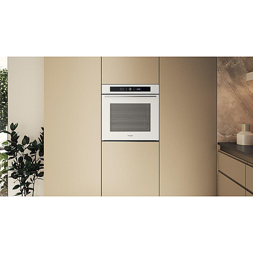 Духова шафа Whirlpool електрична, 73л, A+, дисплей, конвекція, піроліз, телескопічні напрямні, білий