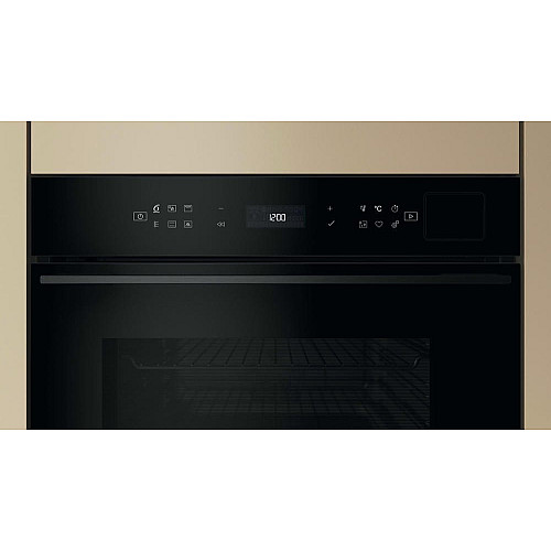 Духовой шкаф Whirlpool электрический, 73л, A+, дисплей, конвекция, пиролиз, телескопические направляющие, черный