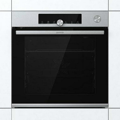 Духовой шкаф Gorenje электрический, 77л, A+, пар, дисплей, готовка на разных уровнях, нерж.