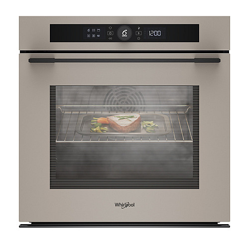 Духова шафа Whirlpool електрична, 73л, A+, дисплей, конвекція, піроліз, телескопічні напрямні, бежевий