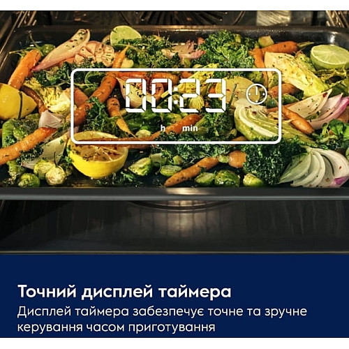 Духовой шкаф Electrolux электрический, 65л, A, дисплей, конвекция, телескопические направляющие, черный