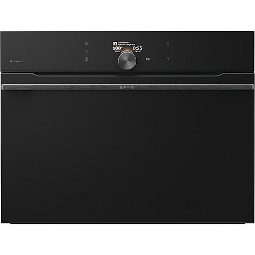 Духова шафа Gorenje електрична компактна, 50л, A+, дисплей, Wi-Fi, ф-ція мікрохвиль, чорний