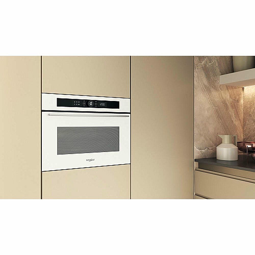 Духовой шкаф Whirlpool электрический компактный, 40л, дисплей, конвекция, ф-ция микроволн, белый