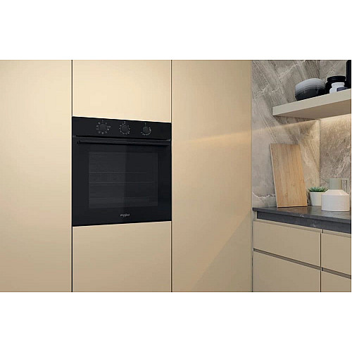 Духова шафа Whirlpool електрична, 71л, A, конвекція, чорний