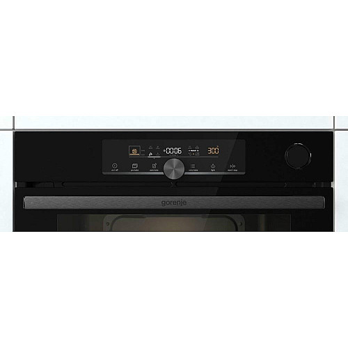 Духова шафа Gorenje електрична, 77л, A+, пара, дисплей, чорний