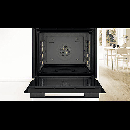 Духовой шкаф Bosch электрический, 76л, A, дисплей, конвекция, телескопические направляющие (2 уровня), черный