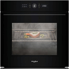Духова шафа Whirlpool електрична, 73л, A+, дисплей, конвекція, піроліз, телескопічні напрямні, чорний