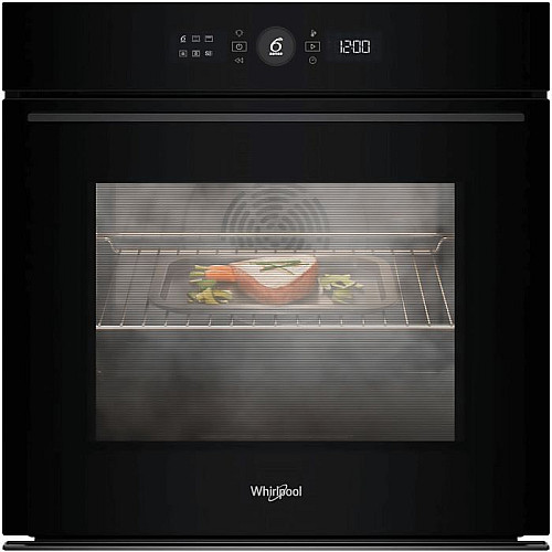 Духова шафа Whirlpool електрична, 73л, A+, дисплей, конвекція, піроліз, телескопічні напрямні, чорний