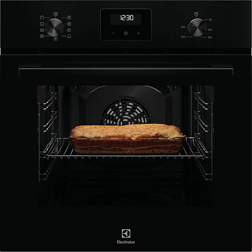 Духовой шкаф Electrolux электрический, 65л, A, дисплей, конвекция, телескопические направляющие, черный