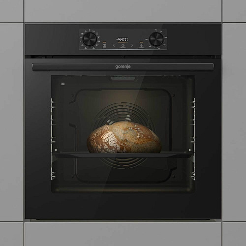 Духовой шкаф Gorenje электрический, 77л, A+, дисплей, IconLed, пиролиз, готов. на разных уровнях, черный