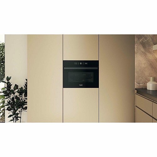 Духовой шкаф Whirlpool электрический компактный, 40л, дисплей, конвекция, ф-ция микроволн, черный