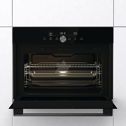 Духова шафа Gorenje електрична компактна, 50л, A+, дисплей, ф-ція мікрохвиль, чорний