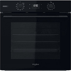 Духова шафа Whirlpool електрична, 71л, A+, дисплей, конвекція, телескопічні напрямні, пара, чорний