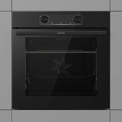 Духовой шкаф Gorenje электрический, 77л, A+, дисплей, IconLed, пиролиз, готов. на разных уровнях, черный