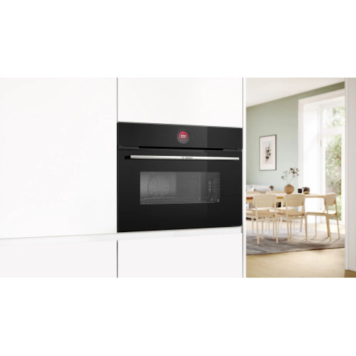 Духова шафа Bosch електрична компактна, 45л, A, дисплей, конвекція, ф-ція мікрохвиль, чорний