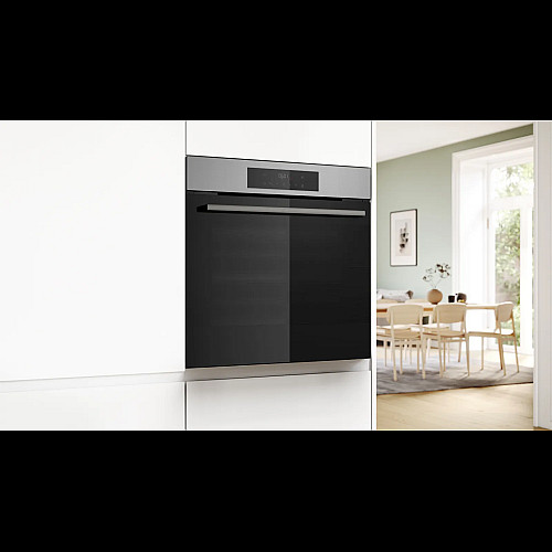 Духова шафа Bosch електрична, 76л, A, дисплей, конвекція, телескопічні направляючі (2 рівня), soft closing, нержавіюча сталь