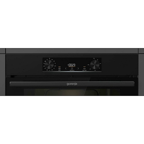 Духова шафа Gorenje електрична, 77л, A+, дисплей, IconLed, піроліз, чорний