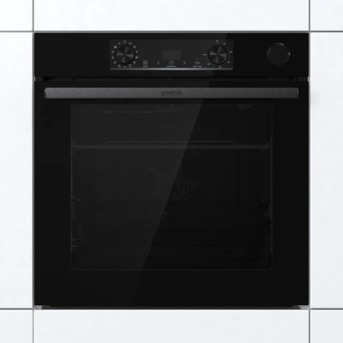 Духова шафа Gorenje електрична, 77л, A+, пара, дисплей, чорний