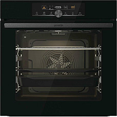 Духова шафа Gorenje електрична, 77л, A+, пара, дисплей, IconTouch, чорний