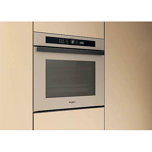 Духовой шкаф Whirlpool электрический, 73л, A+, дисплей, конвекция, телескопические направляющие, бежевый