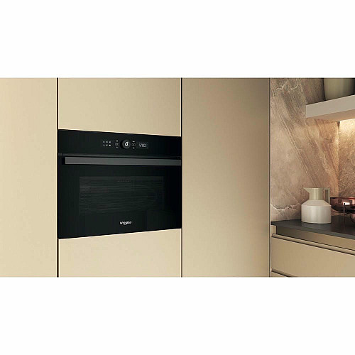 Духовой шкаф Whirlpool электрический компактный, 40л, дисплей, конвекция, ф-ция микроволн, черный