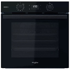Духова шафа Whirlpool електрична, 71л, A+, дисплей, конвекція, телескопічні напрямні, пара, чорний