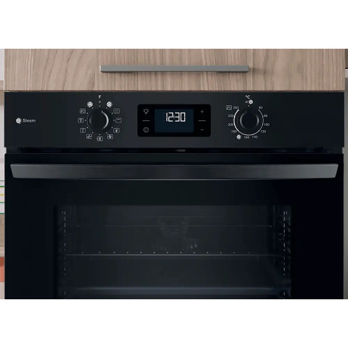 Духова шафа Indesit електрична, 71л, A+, дисплей, конвекція, чорний
