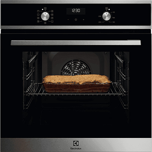 Духовой шкаф Electrolux электрический, 65л, A, дисплей, конвекция, телескопические направляющие, черный
