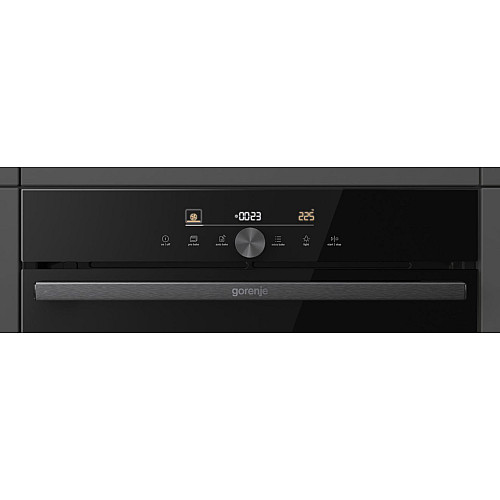 Духова шафа Gorenje електрична, 77л, A+, пара, дисплей, IconTouch, чорний