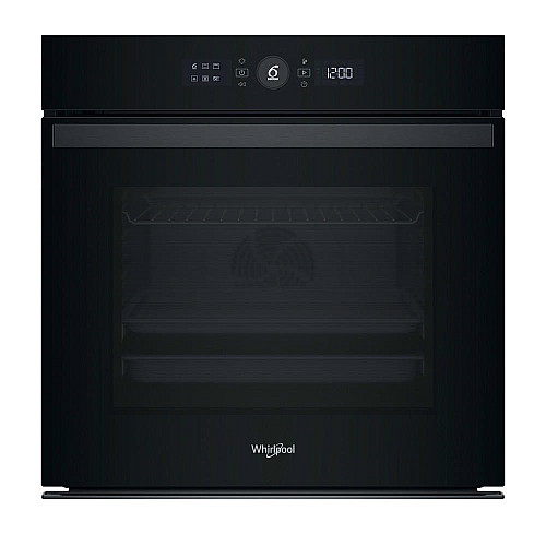 Духова шафа Whirlpool електрична, 73л, A+, дисплей, конвекція, телескопічні напрямні, чорний