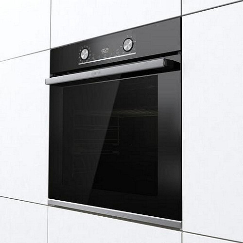 Духова шафа Gorenje електрична, 77л, A+, дисплей, ф-я без додавання жиру, чорний